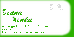 diana menku business card